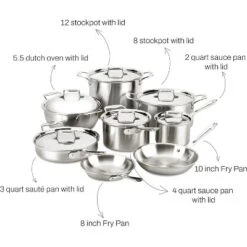 All-Clad D5 5-Ply Stainless Steel Cookware Set – 14-Piece Pots And Pans Set, Induction, Oven Broiler Safe 600F,Silver 10 All-Clad D5 5-Ply Stainless Steel Cookware Set – 14-Piece Pots And Pans Set, Induction, Oven Broiler Safe 600F,Silver -Cookware Store GUEST 4bce5c7d 3939 4602 a4cb ae214303bf0b