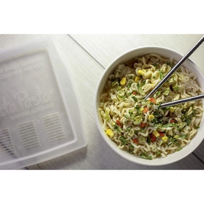 The Original Fasta Pasta Microwave Ramen Cooker W Lid And Built-in Strainer- No More Messes, Waiting For Water To Boil,or Sticky Noodles 4 The Original Fasta Pasta Microwave Ramen Cooker W Lid And Built-in Strainer- No More Messes, Waiting For Water To Boil,or Sticky Noodles - Image 2