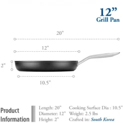 TECHEF Onyx - 12" Nonstick Grill Pan -Cookware Store GUEST 4c05708a 4247 4e68 be23 beb3363d8054