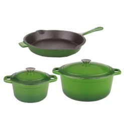BergHOFF Neo 5Pc Cast Iron Cookware Set, 3Qt Covered Dutch Oven, 5Qt Covered Stock Pot, & 10" Fry Pan -Cookware Store GUEST 4c245734 f752 493c a86a b950ca423c82