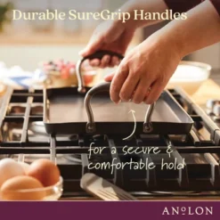 Anolon Advanced Home 10"x18" Double Burner Griddle Moonstone: Nonstick Stovetop Griddle Pan For Gas & Electric Cooktops 17 Anolon Advanced Home 10"x18" Double Burner Griddle Moonstone: Nonstick Stovetop Griddle Pan For Gas & Electric Cooktops -Cookware Store GUEST 4c536ea5 6b3f 4128 be92 5c7252353fac