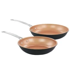 Gibson Home Chestnut 2 Piece Nonstick Carbon Steel Frying Pan Set In Copper -Cookware Store GUEST 4c7bd4da e98c 403b aafd c8614a86916f