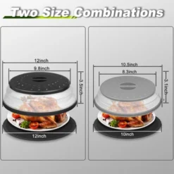 Itopfox Microwave Food Cover And Mat, Large Vented Collapsible Splatter Guard Dish Plate Lid & Silicone Round Kitchen Mat, 4 In 1 -Cookware Store GUEST 4d791ec4 23b3 4128 99b1 243ad8c9170f