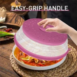 Itopfox Collapsible Microwave Splatter Cover With Vent Holes, Foldable Lid For Dishes & Bowls, Multi-Use Kitchen Splatter Guard & Colander (Purple) 11 Itopfox Collapsible Microwave Splatter Cover With Vent Holes, Foldable Lid For Dishes & Bowls, Multi-Use Kitchen Splatter Guard & Colander (Purple) -Cookware Store GUEST 4e881b57 719d 4766 9f19 c8b98dcb3d9f
