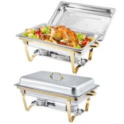 Chafing Dishes For Buffet ,8 Qt Stainless Steel Chafers And Buffet Warmers Sets With Lid, Rectangle Serving Food Warmer Catering Supplies Buffet -Cookware Store GUEST 50a6b8e1 0102 4fd8 9c60 adadc169a20f