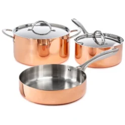 BergHOFF Vintage 5pc Tri-Ply Copper Cookware Set With Lids -Cookware Store GUEST 51354827 7e5b 4870 ba83 1fa46adba705