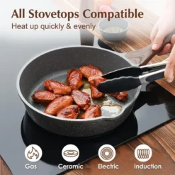 Itopfox Nonstick Skillet With Lid, Deep Frying Pan, Saute Pan, Stay-cool Handle, Healthy Stone Cookware, Induction Compatible 13 Itopfox Nonstick Skillet With Lid, Deep Frying Pan, Saute Pan, Stay-cool Handle, Healthy Stone Cookware, Induction Compatible -Cookware Store GUEST 5149fce2 5f27 4642 b08e 8a86e1349b15