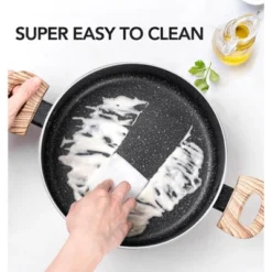 MICHELANGELO 6Quart Stock Pot With Lid, Nonstick Soup Pot With Lid, Non Stick Pot With Stay-cool Handle, Nonstick Pot For Cooking, Black Granite 13 MICHELANGELO 6Quart Stock Pot With Lid, Nonstick Soup Pot With Lid, Non Stick Pot With Stay-cool Handle, Nonstick Pot For Cooking, Black Granite -Cookware Store GUEST 5171dca1 ed27 47fb 8f67 74da9c323a43