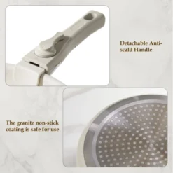 CLEAN EXPERT 12pcs Non-Stick Cookware Set Pots And Pans Set, Induction Non Stick Cooking Set With Spatula And Detachable Handle For Kitchen -Cookware Store GUEST 51a0ac39 db2a 4403 b7eb fe4d581f416a