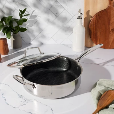 Henckels Paradigm 4-qt Stainless Steel Saute Pan With Lid And Handle Helper 3 Henckels Paradigm 4-qt Stainless Steel Saute Pan With Lid And Handle Helper