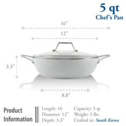 TECHEF CeraTerra - 5qt Ceramic Nonstick All Purpose Chef Pan With Cover 12 TECHEF CeraTerra - 5qt Ceramic Nonstick All Purpose Chef Pan With Cover -Cookware Store GUEST 5214b6b1 915b 4511 8cda f4f2b0c0a9b0