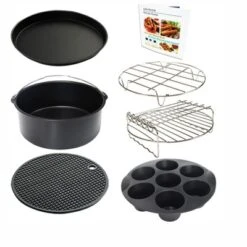 Itopfox 9 Inch Air Fryer Accessories Set With Cupcake Pan, Pizza Pan, Silicone Baking Cup, Recipe Cookbook For 5.3Qt - 6.8Qt Air Fryers 17 Itopfox 9 Inch Air Fryer Accessories Set With Cupcake Pan, Pizza Pan, Silicone Baking Cup, Recipe Cookbook For 5.3Qt - 6.8Qt Air Fryers -Cookware Store GUEST 524076c8 edb1 4ecf bc50 0be067698b15