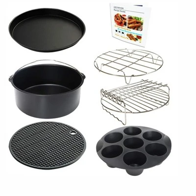 Itopfox 9 Inch Air Fryer Accessories Set With Cupcake Pan, Pizza Pan, Silicone Baking Cup, Recipe Cookbook For 5.3Qt - 6.8Qt Air Fryers 10 Itopfox 9 Inch Air Fryer Accessories Set With Cupcake Pan, Pizza Pan, Silicone Baking Cup, Recipe Cookbook For 5.3Qt - 6.8Qt Air Fryers - Image 8