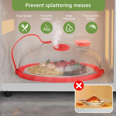 Itopfox Microwave Splatter Cover With Built-in Steamer - Steam Guard For Even Heating, Prevents Splashes, Durable Handle, Keeps Food Moist & Fresh 3 Itopfox Microwave Splatter Cover With Built-in Steamer - Steam Guard For Even Heating, Prevents Splashes, Durable Handle, Keeps Food Moist & Fresh