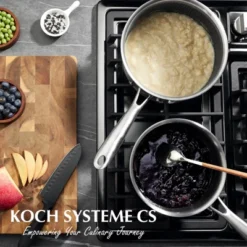 KOCH SYSTEME CS Hybrid Nonstick Stainless Steel Saucepan With Nonstick Honeycomb Interior, Silver -Cookware Store GUEST 53dd9ffd d8e5 4589 a72e 1500bd061e2c