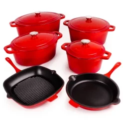 BergHOFF Neo 10Pc Cast Iron Cookware Set With Matching Lid, Oven-Safe Up To 400 Degrees -Cookware Store GUEST 53eab2c0 f915 48ac 87da 1ae6d8d05c70