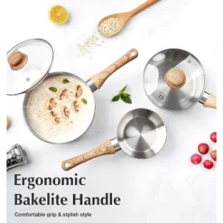 KOCH SYSTEME CS Stainless Steel Saucepan , Stainless Steel Pot With Heat-resistant Bakelite Handle, Tri-ply Base Sauce Pan, Induction Compatible Pots -Cookware Store GUEST 540d3666 1a98 4be3 ad3e 586be465a87c