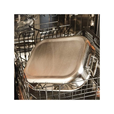 All-Clad Specialty Stainless Steel Large Roaster With Nonstick Rack 13x16 Inch 4 All-Clad Specialty Stainless Steel Large Roaster With Nonstick Rack 13x16 Inch - Image 2