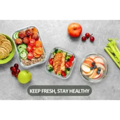 Itopfox 24-Piece Glass Food Storage Containers With Snap Locking Lids, Airtight Meal Prep Containers For Microwave, Oven, Freezer & Dishwasher -Cookware Store GUEST 54f307e5 1f0d 4baa 81d5 72dc2e125009