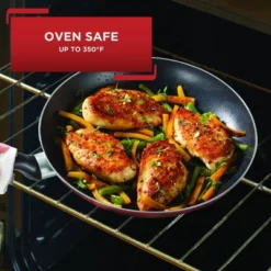 T-fal 18pc Initiatives Nonstick Cookware Set Red: Tempered Glass Lids, Stay-Cool Handles, Dishwasher & Oven Safe -Cookware Store GUEST 55206f12 7105 43ca b5b1 dcc3cd98a370