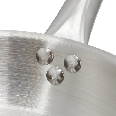 MegaChef Professional Kitchen Round Stainless Steel Fry Pan In Silver 5 MegaChef Professional Kitchen Round Stainless Steel Fry Pan In Silver - Image 3