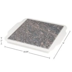 Hastings Home Microwavable Warming Plate – 9" X 10.25", White/Granite -Cookware Store GUEST 55c00ef8 13e9 440b 8fe4 914f1f1c89f3