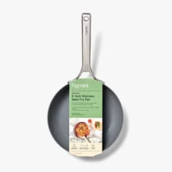 8" Nonstick Stainless Steel Fry Pan Silver - Figmint™: Ceramic Nonstick, Induction Safe, Oven-Safe To 500°F -Cookware Store GUEST 567c14eb eff9 4b24 8ea1 d8434057b6d2