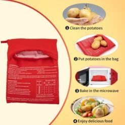 Itopfox Microwave Potato Bag For Baking, Reusable Steam Pocket Cooker For Potatoes, Corn, Bread, And Tortillas, Washable Fabric -Cookware Store GUEST 57104ff0 5dc9 4297 b7c3 13bd931a8650