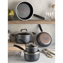 T-fal 12pc Signature Titanium Nonstick Cookware Set Dark Gray: Safe Nonstick, Tempered Glass Lids, Oven-Safe, Ergonomic Handles 18 T-fal 12pc Signature Titanium Nonstick Cookware Set Dark Gray: Safe Nonstick, Tempered Glass Lids, Oven-Safe, Ergonomic Handles -Cookware Store GUEST 576e8b7e aa74 4370 9a94 b5420d7b306d