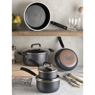 T-fal 12pc Signature Titanium Nonstick Cookware Set Dark Gray: Safe Nonstick, Tempered Glass Lids, Oven-Safe, Ergonomic Handles 9 T-fal 12pc Signature Titanium Nonstick Cookware Set Dark Gray: Safe Nonstick, Tempered Glass Lids, Oven-Safe, Ergonomic Handles - Image 7