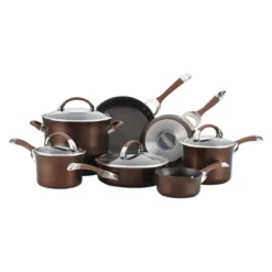Circulon Symmetry 11 Piece Cookware Set - Chocolate: Nonstick Pans, Hard Anodized, Soft-Grip Handles, Induction Compatible -Cookware Store GUEST 57d22cb1 4e3a 42fe b998 f582ad1dc57e