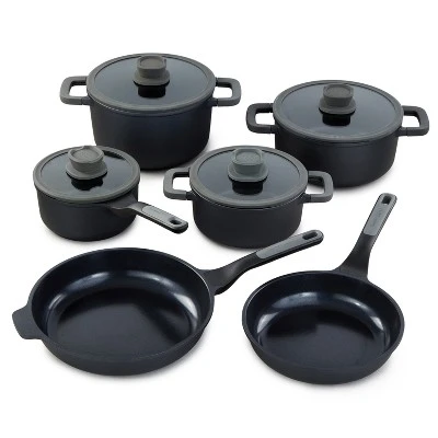 BergHOFF Leo Stone+ 10Pc Nonstick Ceramic Cookware Set With Glass Lid, Recycled Cast Aluminum 12 BergHOFF Leo Stone+ 10Pc Nonstick Ceramic Cookware Set With Glass Lid, Recycled Cast Aluminum - Image 10