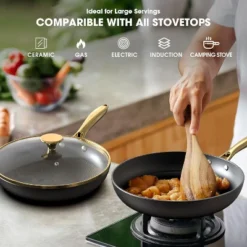 Imarku Frying Pans With Lid, 2Pcs - 10 Inch And 12 Inch Long Lasting Nonstick Frying Pan Cast Iron Skillets, Dishwasher Safe,Free-PFOA, 17 Imarku Frying Pans With Lid, 2Pcs - 10 Inch And 12 Inch Long Lasting Nonstick Frying Pan Cast Iron Skillets, Dishwasher Safe,Free-PFOA, -Cookware Store GUEST 588358a7 7bdc 424f bb65 0fae960d50f6