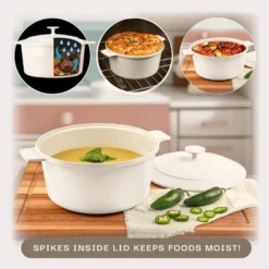 Gotham Steel Dutch Oven 5 Qt Pot With Lid Nonstick Ceramic Cooking Hot Pot Cast Aluminum Induction Stock Pot -Cookware Store GUEST 597509eb 613d 40d7 ba07 f61bcbea4667