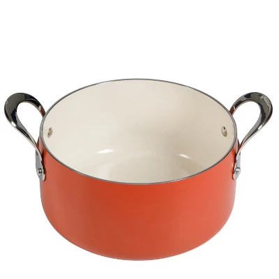 Bloomhouse 6-Quart Aluminum Enamel Dutch Oven W/ Non-Stick Non-Toxic Ceramic Interior And Ceramic Steamer Insert 8 Bloomhouse 6-Quart Aluminum Enamel Dutch Oven W/ Non-Stick Non-Toxic Ceramic Interior And Ceramic Steamer Insert - Image 6