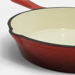 EXCELSTEEL 447 3 PC CAST IRON SKILLET SET WITH RED ENAMEL COATING -Cookware Store GUEST 5c7772c8 fece 4608 aeb1 c29698a3146c