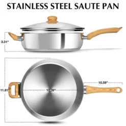 KOCH SYSTEME CS Saute Pan With Lid, Deep Frying Pan With Lid, Stylish Cool-Touch Bakelite Handle -Cookware Store GUEST 5c934cca 1672 4e85 91ee f60f427db359
