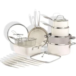 Gotham Steel Cream 20 Piece Cookware Set And Nutriblade Knife Set -Cookware Store GUEST 5d572cb3 6447 464d 8cc7 8b4d5ed2773b