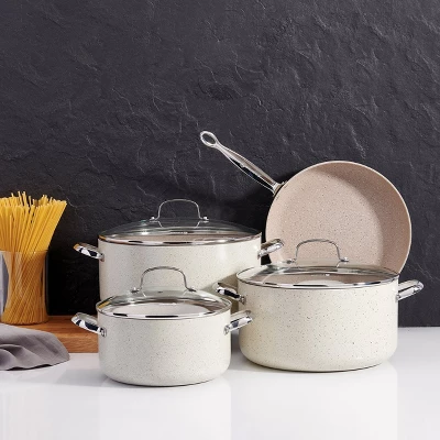 Korkmaz Granita Aluminum Nonstick 12 Inch Frying Pan In Tan 7 Korkmaz Granita Aluminum Nonstick 12 Inch Frying Pan In Tan - Image 5