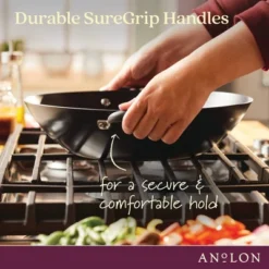 Anolon Advanced Home 14" Hard Anodized Nonstick Wok With Side Handle And Lid Onyx 20 Anolon Advanced Home 14" Hard Anodized Nonstick Wok With Side Handle And Lid Onyx -Cookware Store GUEST 5e90cec2 824f 4a03 a19c 324f2619d260