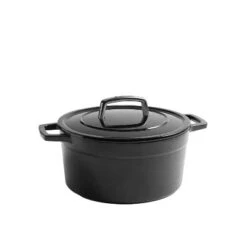 Martha Stewart 5qt Enameled Cast Iron Dutch Oven With Lid Obsidian: Oven-Safe, Gas & Electric Compatible, 14.6" Diameter -Cookware Store GUEST 5eb70c51 6fd5 441d 8997 321fd4968083