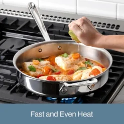 All-Clad D3 3-Ply Stainless Steel Saute Pan 6 Quart Induction Oven Broiler Safe 600F Pots And Pans, Cookware Silver -Cookware Store GUEST 5f2944f7 a905 4c94 a122 577a1874a76c