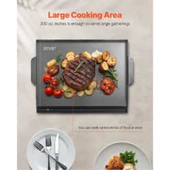 VEVOR Carbon Steel Griddle, 22x16 Inch Universal Flat Top Rectangular Plate, Gas Grill Griddle For BBQ Grill, Teppanyaki, Black 13 VEVOR Carbon Steel Griddle, 22x16 Inch Universal Flat Top Rectangular Plate, Gas Grill Griddle For BBQ Grill, Teppanyaki, Black -Cookware Store GUEST 5f5977e7 2c80 4ad7 b39b e225237c6270