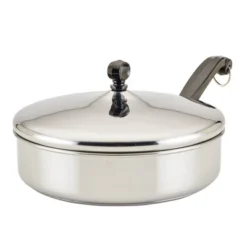 Farberware Classic Series 2.75" Stainless Steel Saute Pan With Lid Silver: Dishwasher-Safe, Induction Compatible, 9.75" Diameter -Cookware Store GUEST 6002cc1b 448a 44ce 93f8 4cfb34a78c89