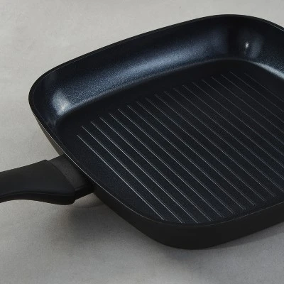 BergHOFF Helix Nonstick Ceramic Grill Pan 10.25", Recycled Aluminum, Black 5 BergHOFF Helix Nonstick Ceramic Grill Pan 10.25", Recycled Aluminum, Black - Image 3