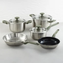 BergHOFF Bolt 8Pc Recycled 18/10 Stainless Steel Cookware Set With Glass Lids, Green 15 BergHOFF Bolt 8Pc Recycled 18/10 Stainless Steel Cookware Set With Glass Lids, Green -Cookware Store GUEST 6133a149 aecf 4334 ac8d b777bffcffa8