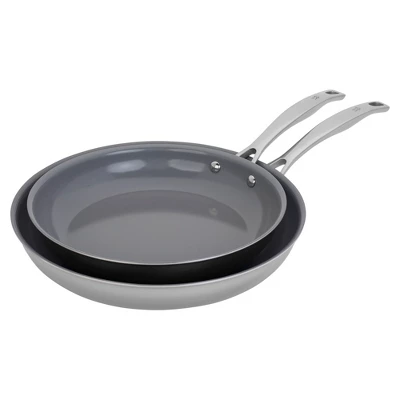 Henckels Clad H3 2-pc Stainless Steel Ceramic Nonstick 10-in & 12-in Fry Pan Set 5 Henckels Clad H3 2-pc Stainless Steel Ceramic Nonstick 10-in & 12-in Fry Pan Set - Image 3