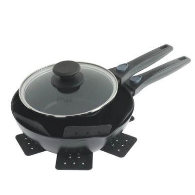 Oster® Oster SmartHandle Advance 13-Piece Forged Aluminum Nonstick Cookware Set, Detachable Handles, With Utensils & Pan Protectors 5 Oster® Oster SmartHandle Advance 13-Piece Forged Aluminum Nonstick Cookware Set, Detachable Handles, With Utensils & Pan Protectors - Image 3