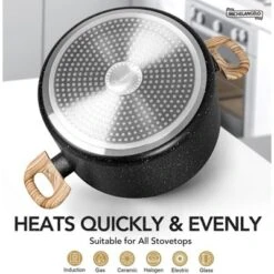 MICHELANGELO Stock Pot With Lid, Large Pot For Cooking, Nonstick Cooking Pot With Healthy Coating, Non Stick Soup Pot Induction Compatible -Cookware Store GUEST 625f4cf3 a7de 40ae 8052 125d79213f5c 1