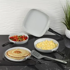 BergHOFF Leo Glints Nonstick Ceramic Cookware Set, Recycled Aluminum -Cookware Store GUEST 63186ff6 7171 4986 a650 b652f9efde45